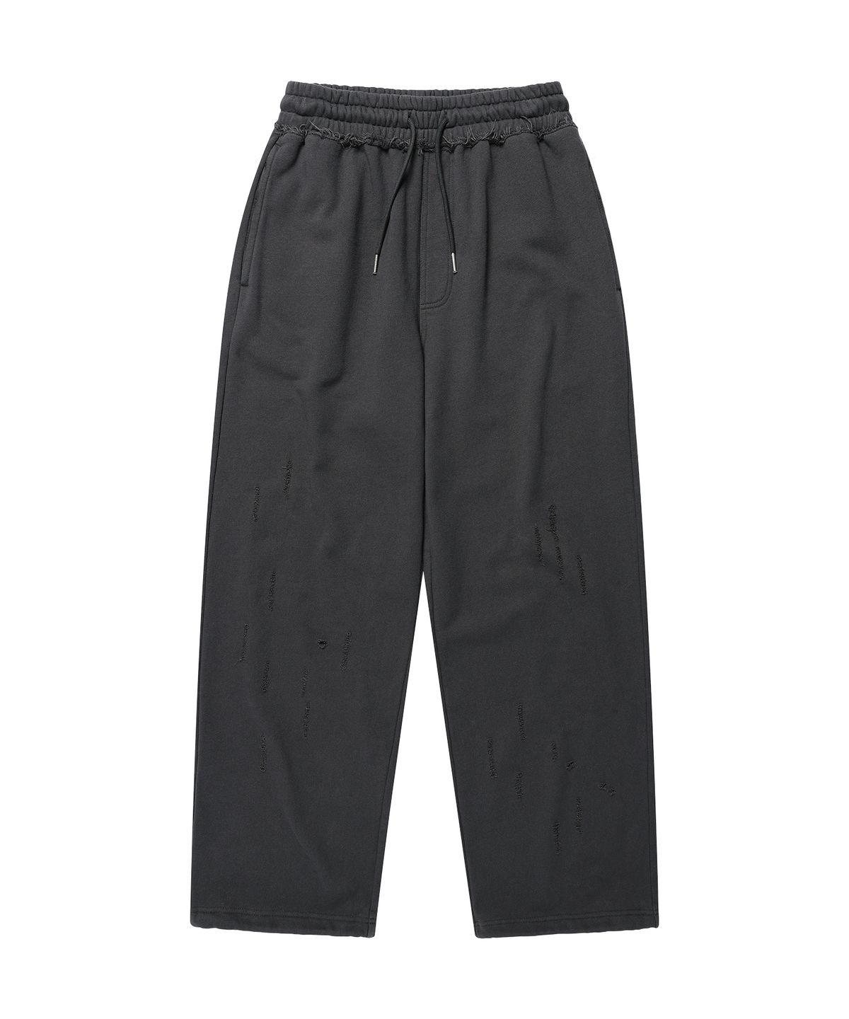 더바이닐하우스(THEVINYLHOUSE) DAMAGED SWEAT PANTS CHARCOAL