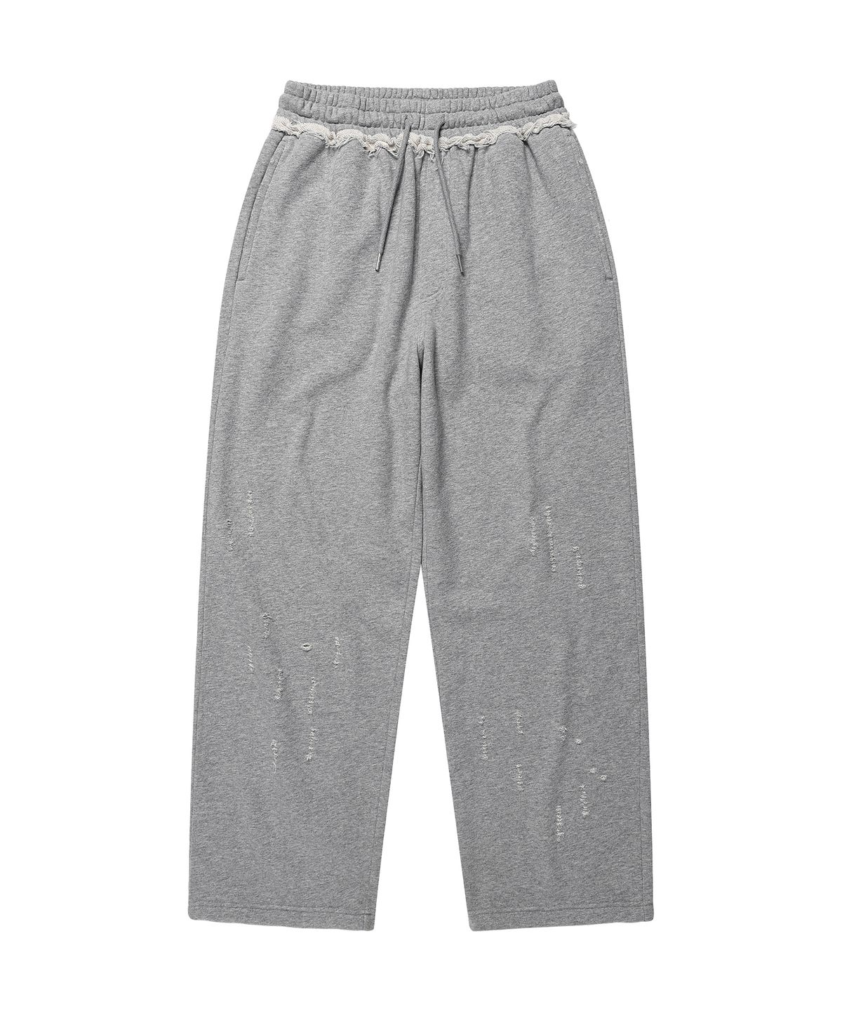 더바이닐하우스(THEVINYLHOUSE) DAMAGED SWEAT PANTS GREY