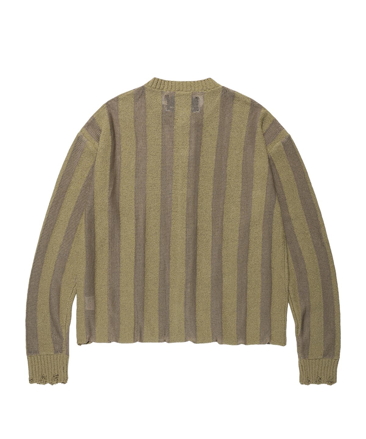 더바이닐하우스(THEVINYLHOUSE) NET MIXED GRUNGE CARDIGAN SAND