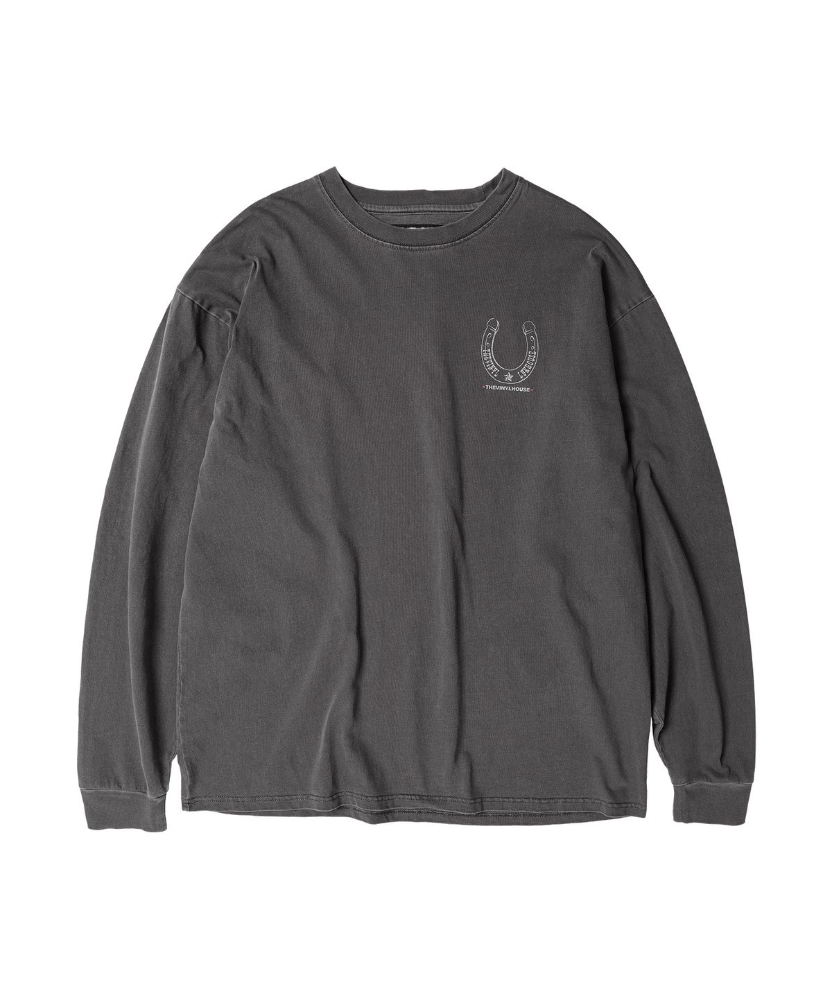 더바이닐하우스(THEVINYLHOUSE) LUCKY HOUSE LS TEE CHARCOAL