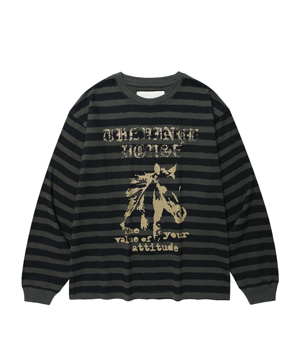 더바이닐하우스(THEVINYLHOUSE) BLEED STRIPE LS TEE BLUE