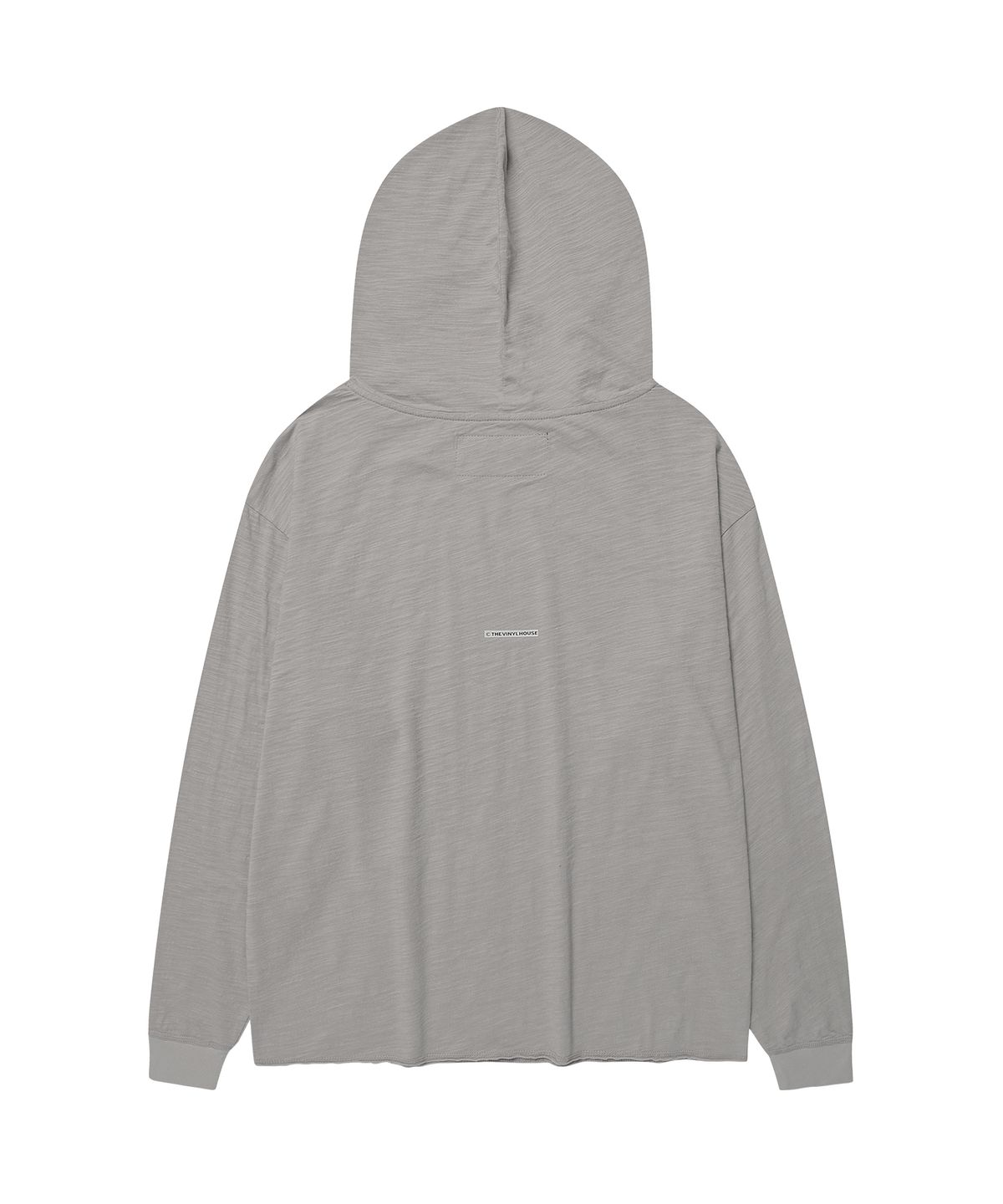 더바이닐하우스(THEVINYLHOUSE) CUT-OFF OVER SLUB HOODIE LS TEE (W) GREY