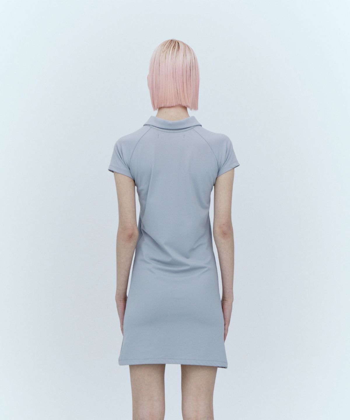 레스트앤레크레이션(REST&RECREATION) COLLAR ZIP-UP DRESS - GREY