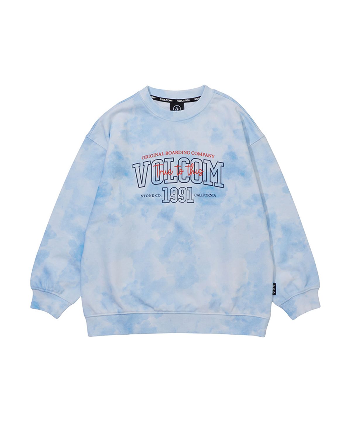 볼컴 키즈(VOLCOM KIDS) 타이다이 로고 맨투맨 D6S005