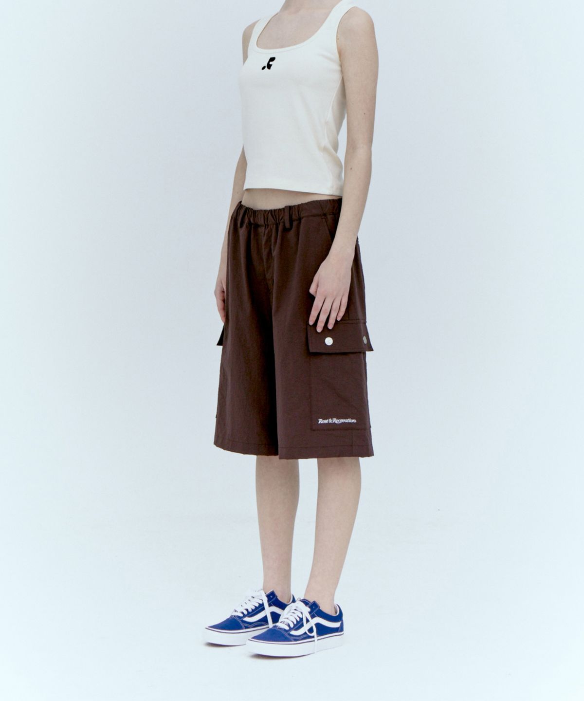 레스트앤레크레이션(REST&RECREATION) NYLON CARGO SHORTS - BROWN