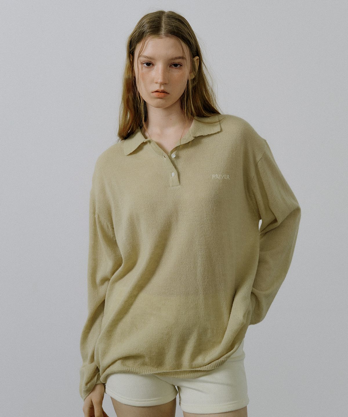 프리버07(FRIVER07) Loose fit collar wool knit [FRSP05NT01]_Olive