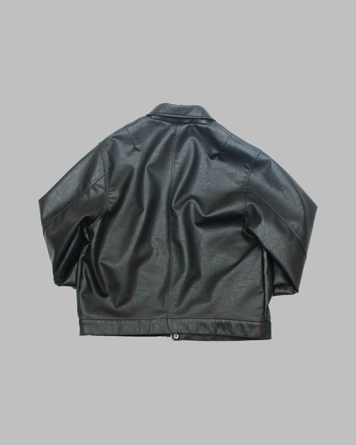 덤(THUMB) Lamb skin Faux Leather jacket