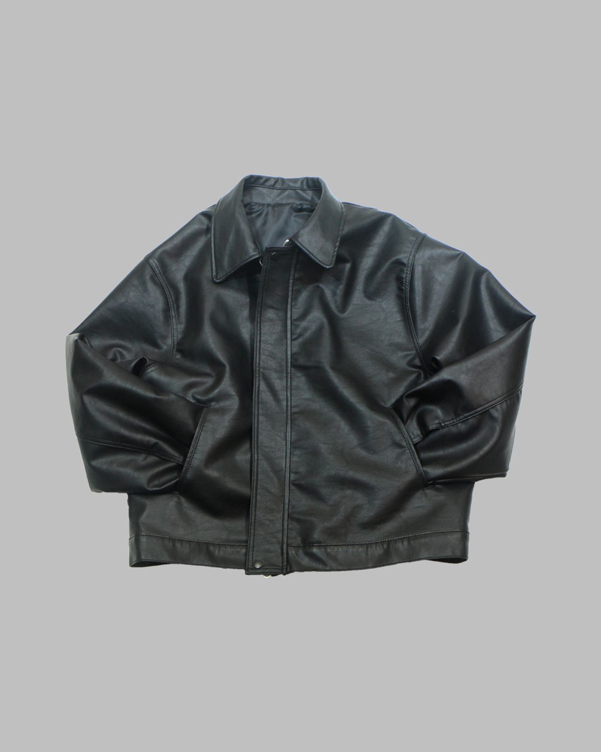 덤(THUMB) Lamb skin Faux Leather jacket