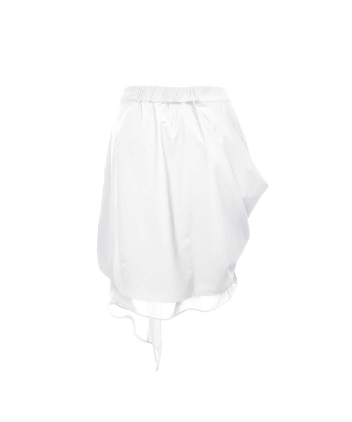 정도(JUNGDO) DRAPING LAYERS SKIRT . WHITE