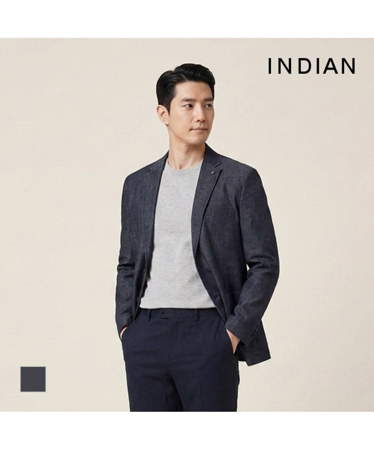 인디안(INDIAN) 데님라이크 슬림 자켓_MIVFU5S1371