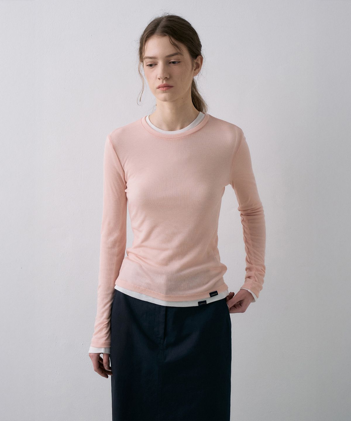라메레이(LAMEREI) Tencel Round T-Shirt[LMBFSPTT615]-6color