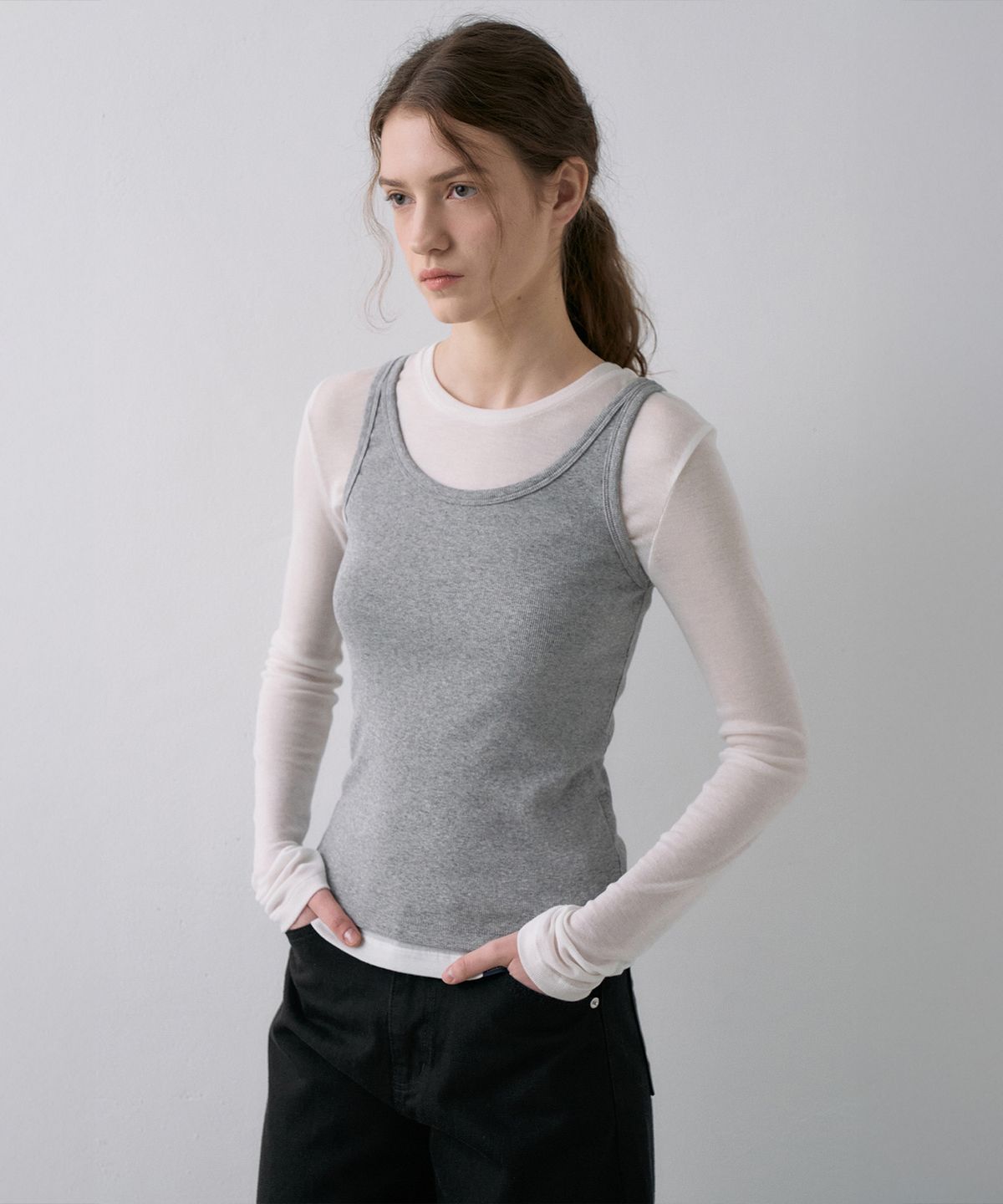 라메레이(LAMEREI) Tencel Round T-Shirt[LMBFSPTT615]-6color
