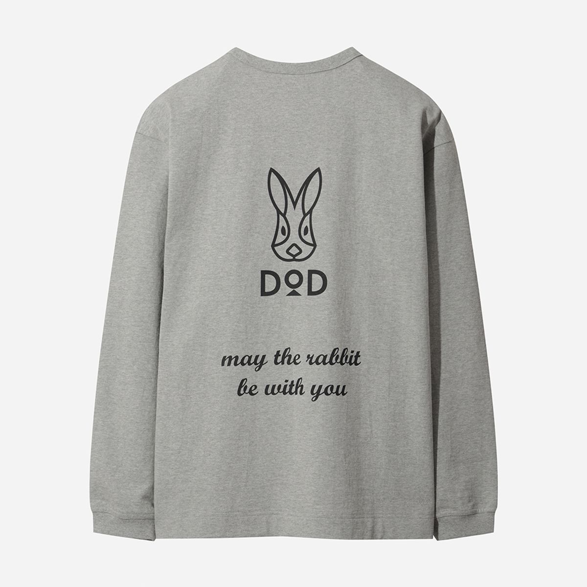 디오디(DOD) 래빗 긴팔 티셔츠(MELANGE GREY STANDARD)
