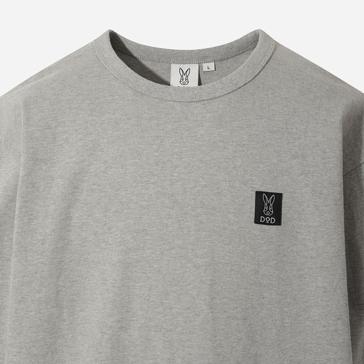 디오디(DOD) 래빗 긴팔 티셔츠(MELANGE GREY STANDARD)
