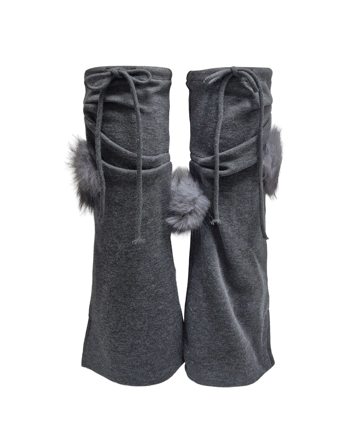 정도(JUNGDO) CURVED FUR LEG WARMERS . GRAY