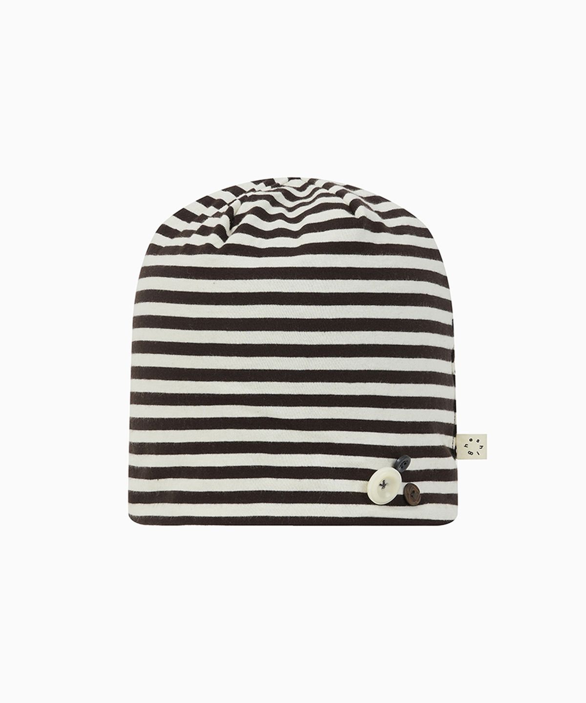 오헤시오(OHESHIO) REVERSIBLE BUTTON BEANIE, BROWN