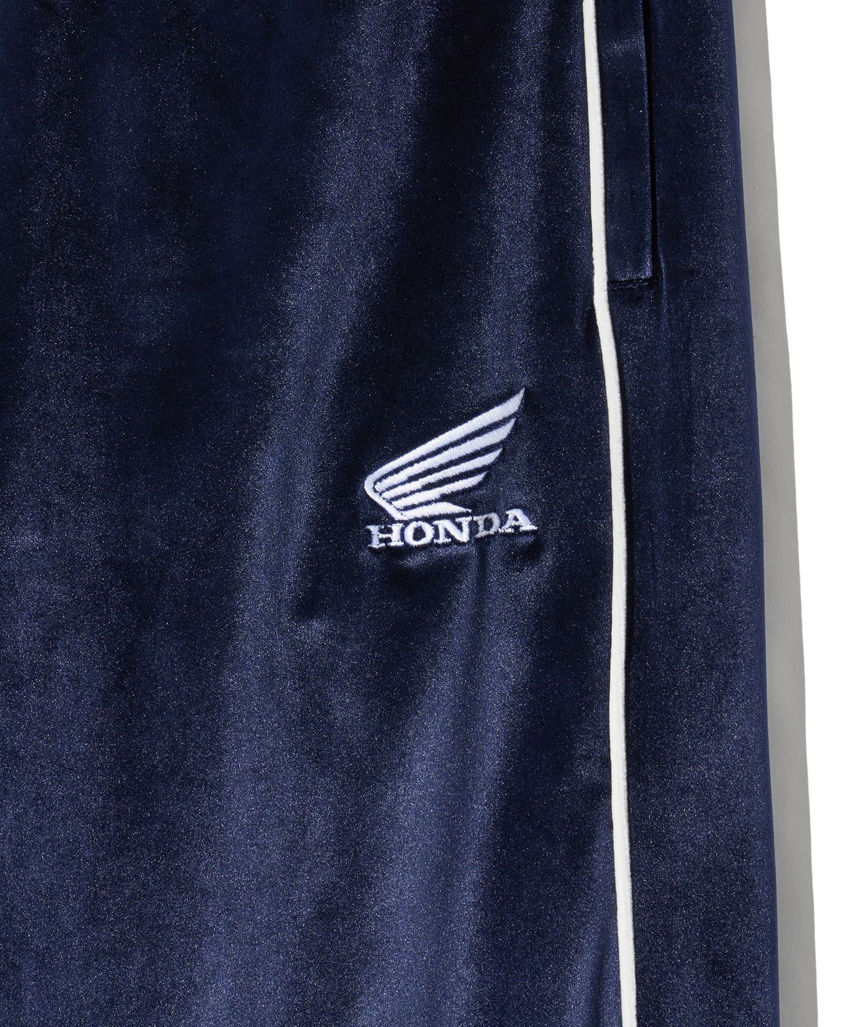 핍스 모터사이클(PHYPS MOTORCYCLE) Velvet Track Pants Navy