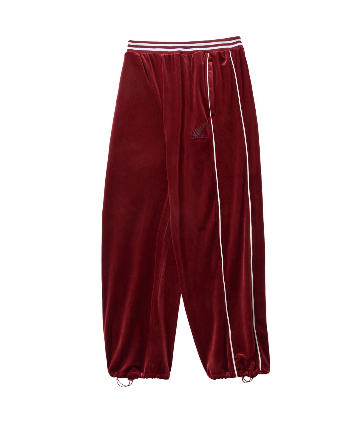 핍스 모터사이클(PHYPS MOTORCYCLE) Velvet Track Pants Burgundy