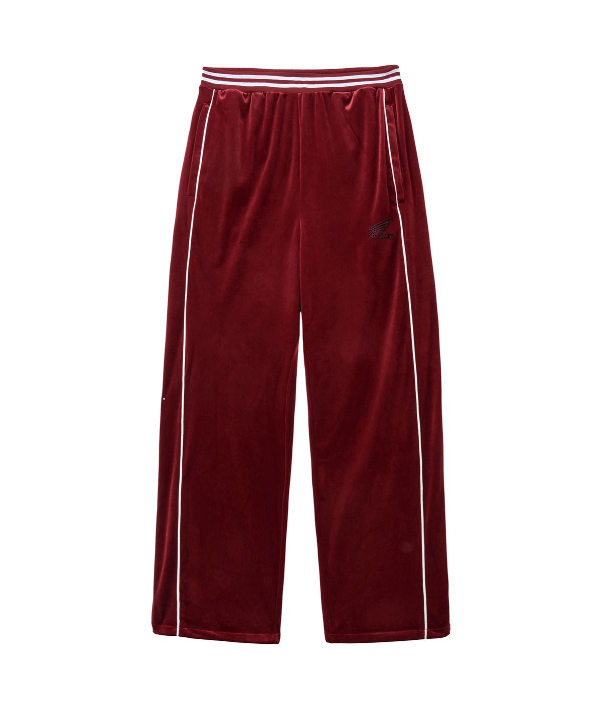 핍스 모터사이클(PHYPS MOTORCYCLE) Velvet Track Pants Burgundy