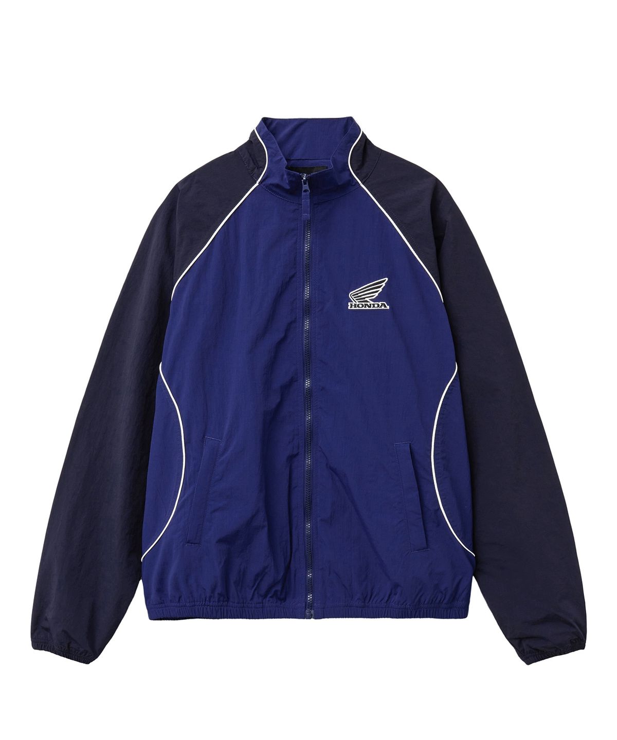 핍스 모터사이클(PHYPS MOTORCYCLE) Nylon Vintage Color Block Track Jacket Blue