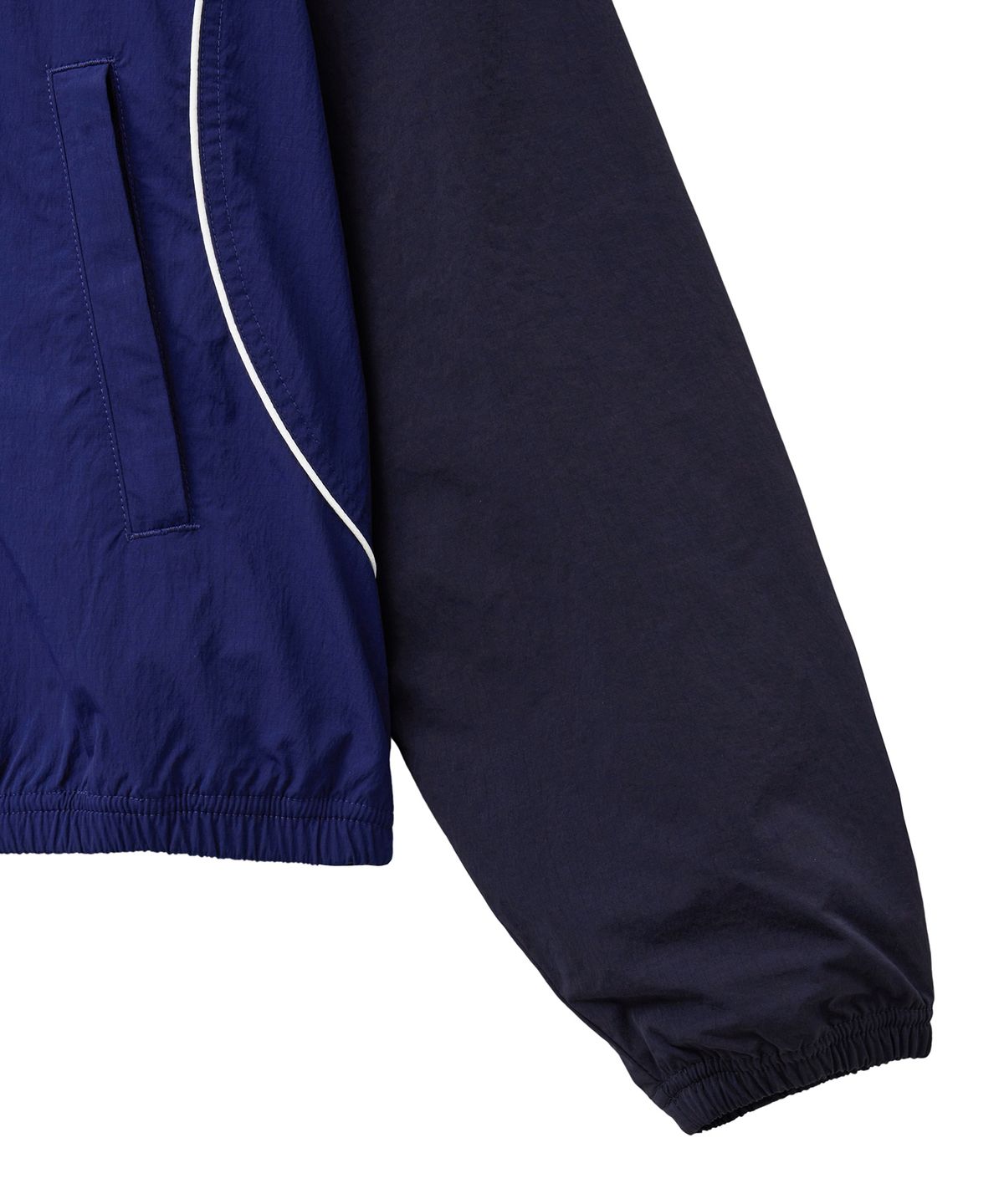 핍스 모터사이클(PHYPS MOTORCYCLE) Nylon Vintage Color Block Track Jacket Blue