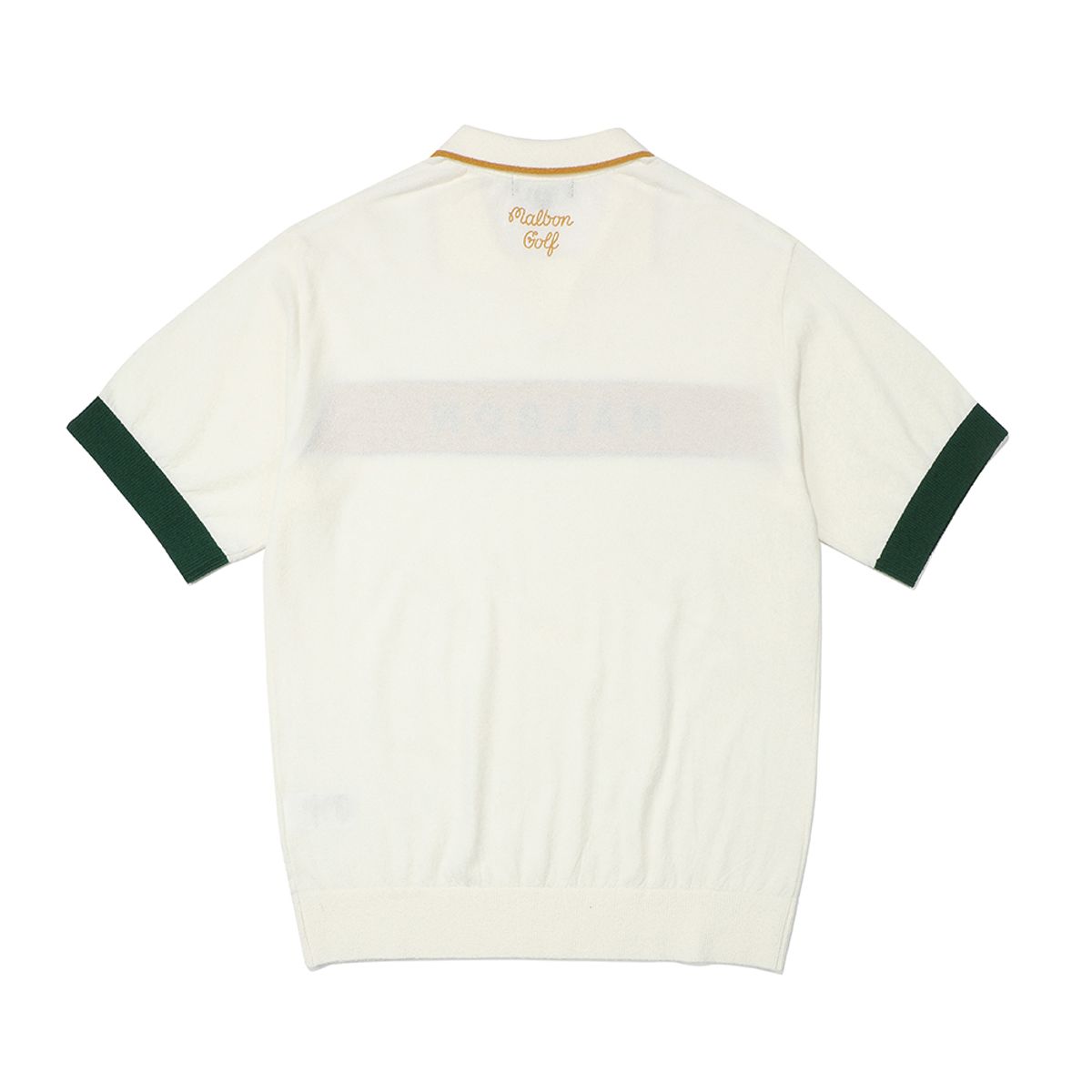 말본 골프(MALBON GOLF) Malbon Scirpt 폴로 니트 티셔츠 IVORY (MAN)