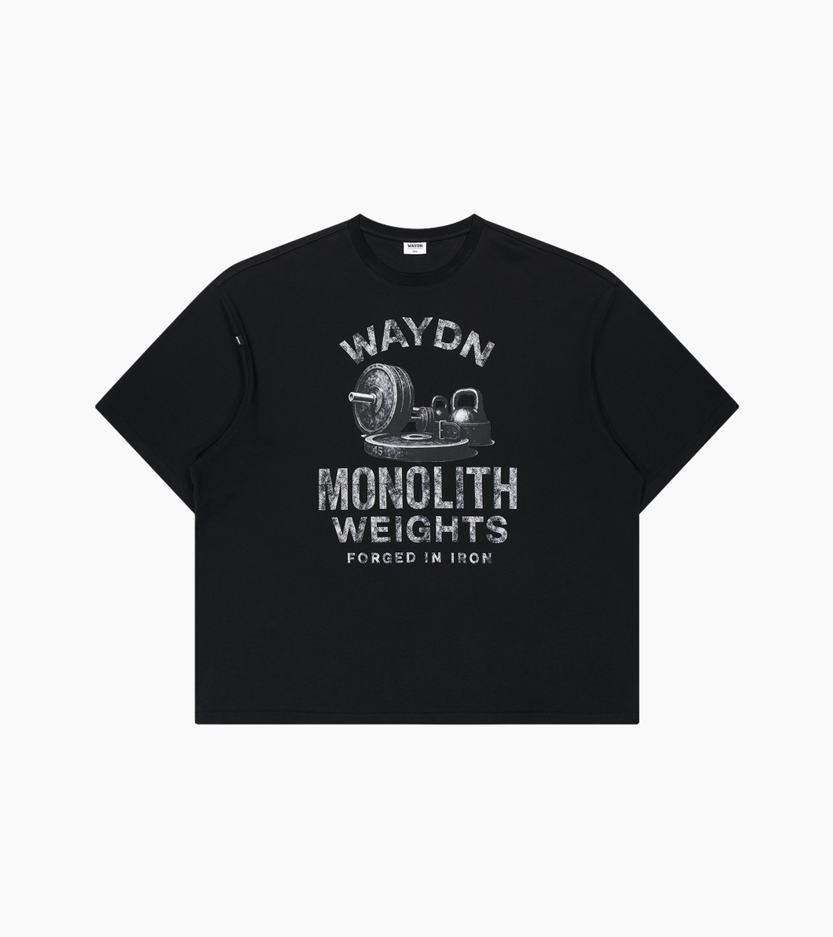 웨이든(WAYDN) 모노리스 와일드핏 숏 슬리브 블랙