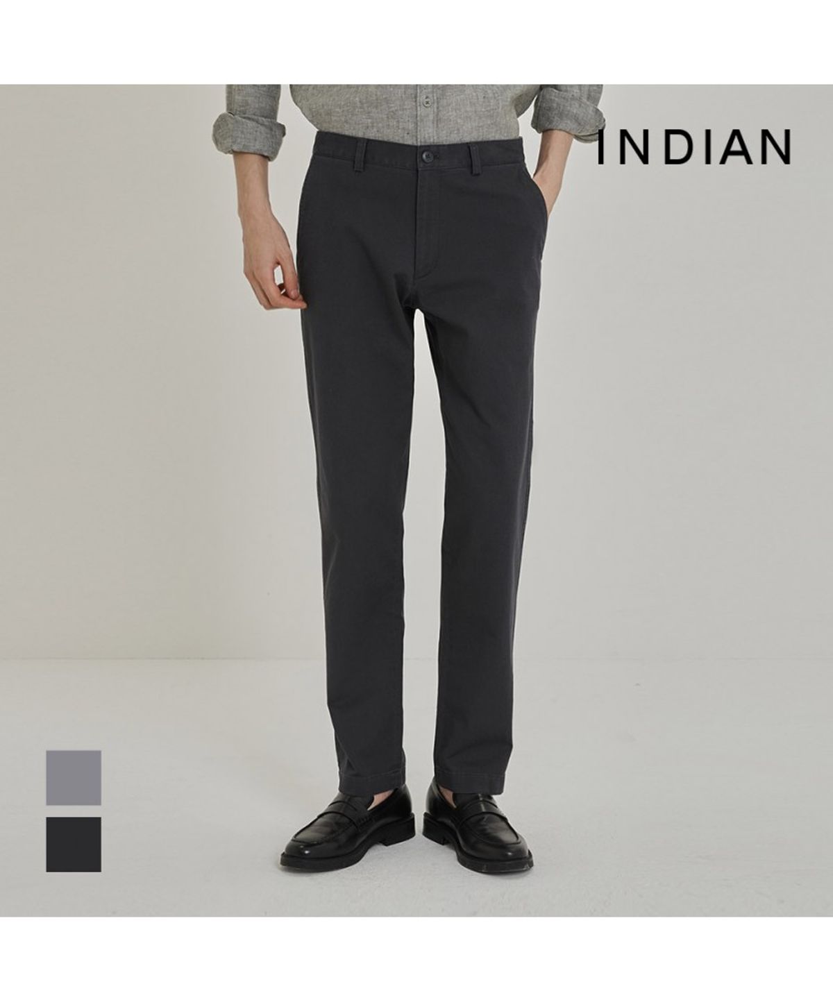 인디안(INDIAN) 면혼방 워싱 팬츠_MIVDL6S1361