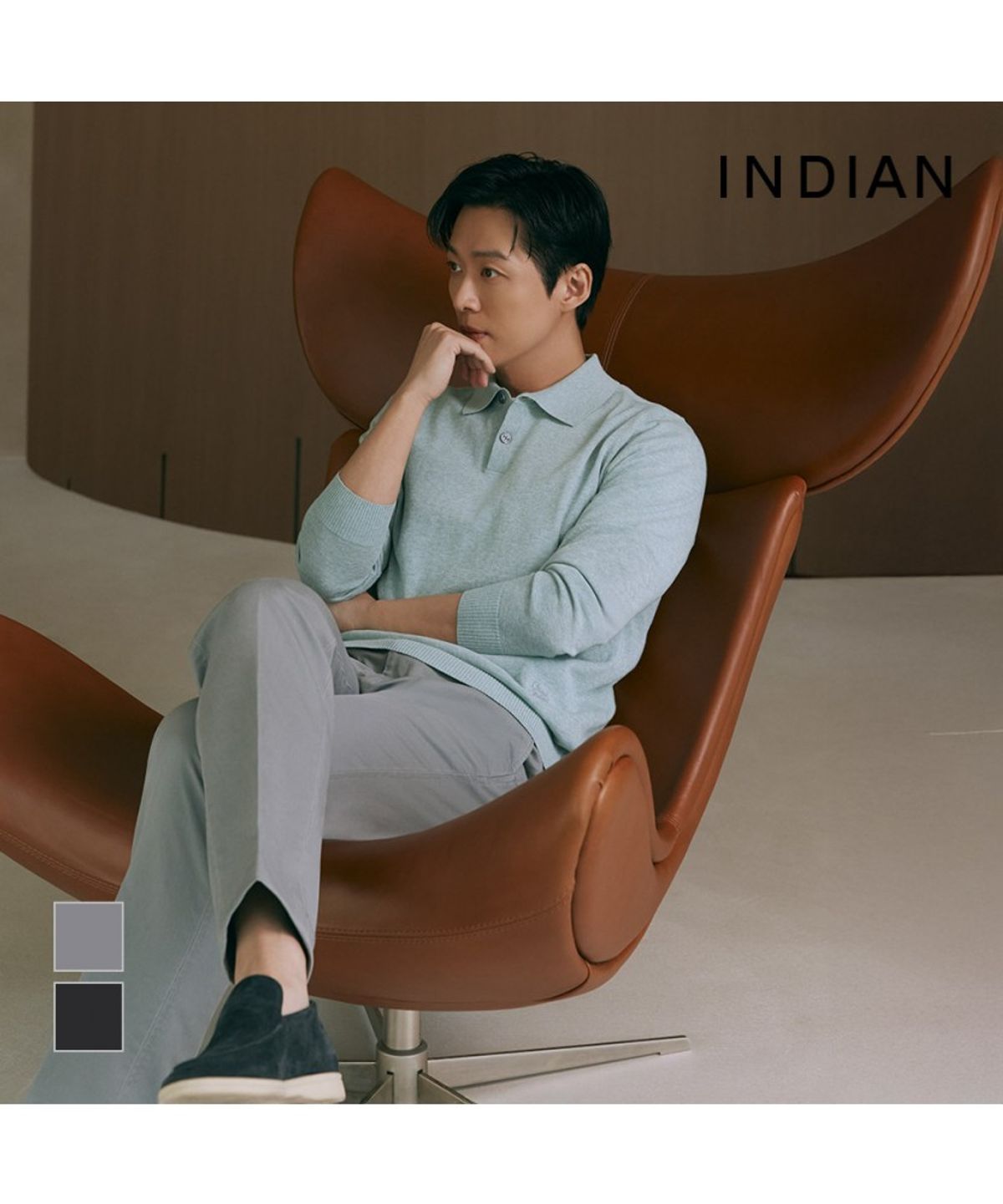 인디안(INDIAN) 면혼방 워싱 팬츠_MIVDL6S1361