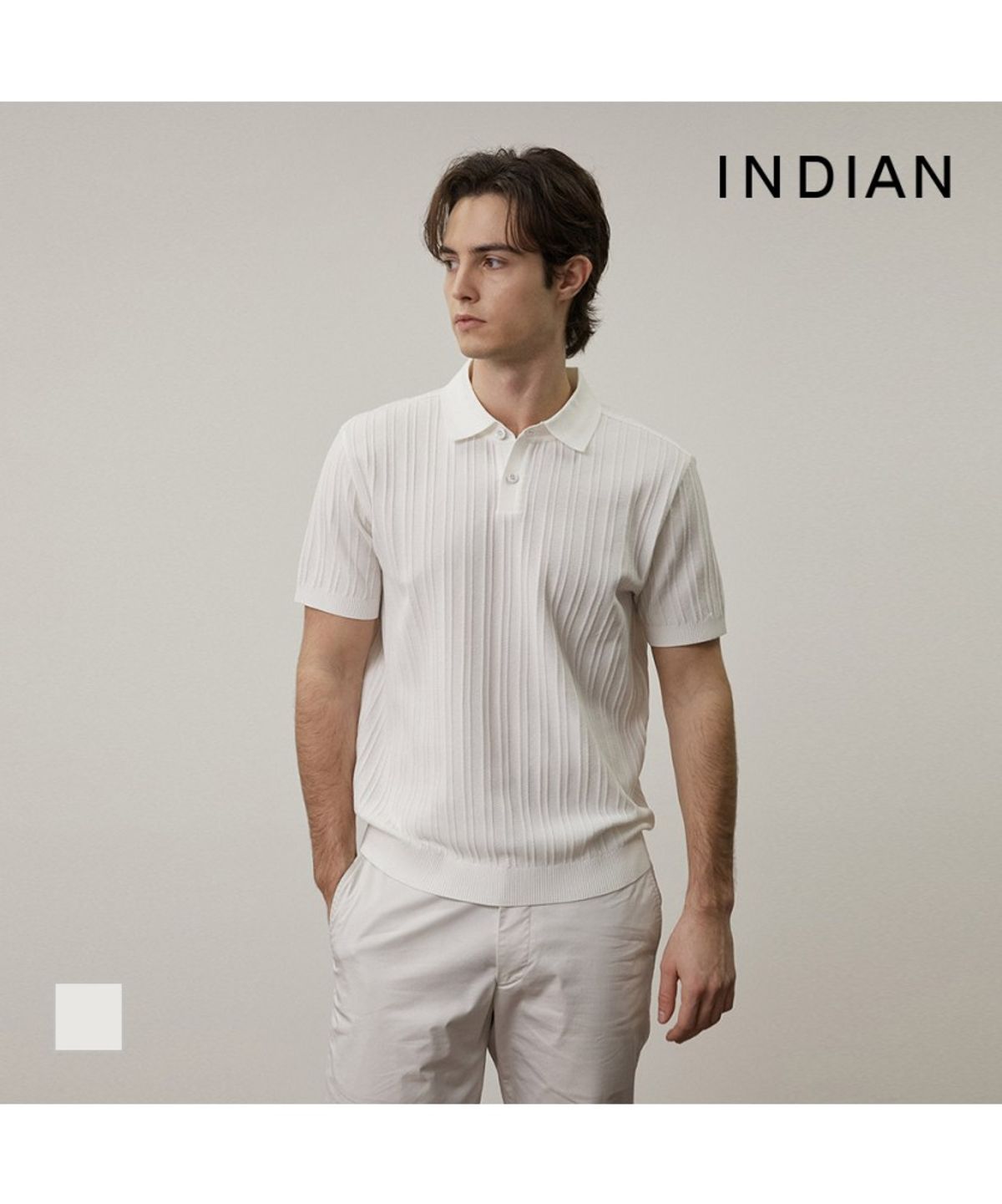 인디안(INDIAN) 다대 조직 폴로 니트_MIUBS6M2376