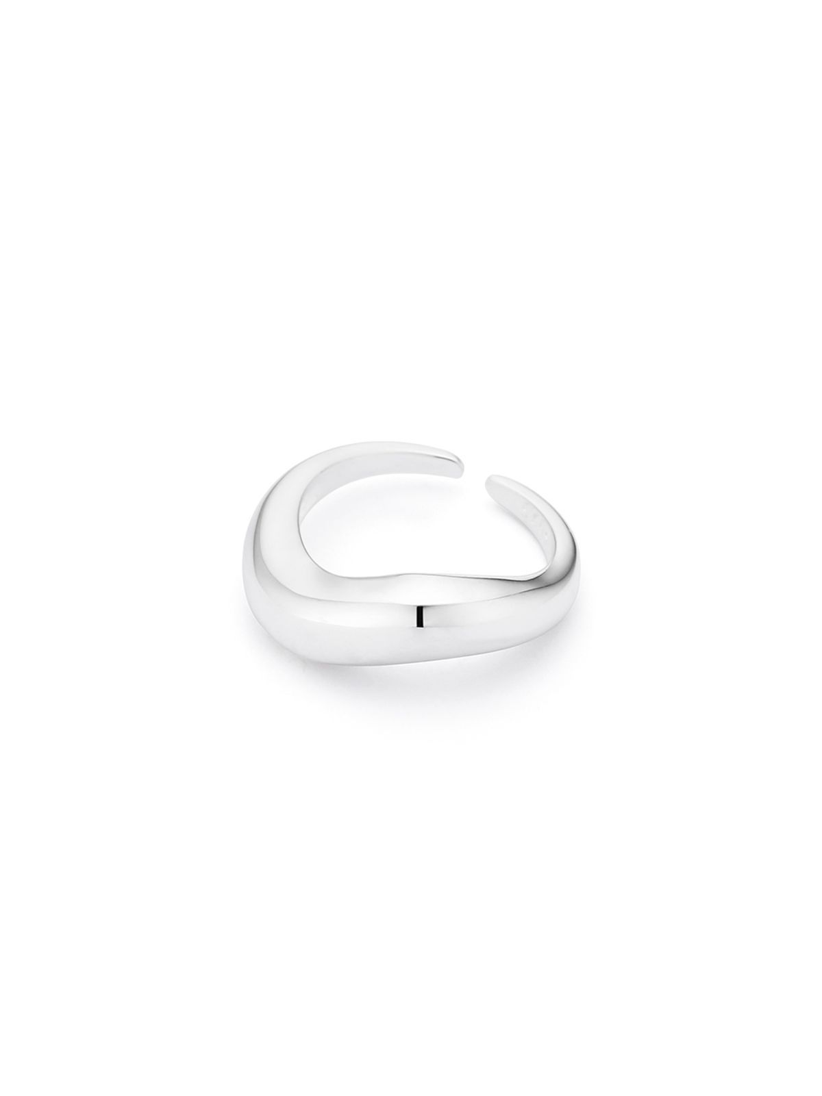 이너프(ENUFF) (silver 925) Fluid wave ring_glossy