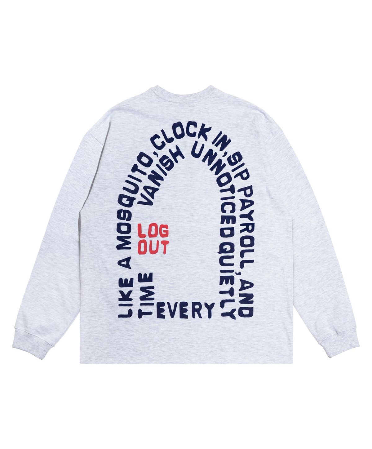 퍼츠(POTS) SALARY THIEF LONG SLEEVE [WHITE MELANGE]