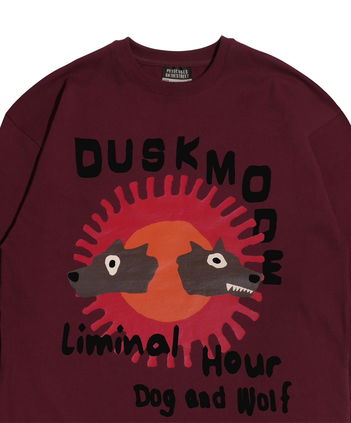 퍼츠(POTS) DUSK MODE LONG SLEEVE [BURGUNDY]