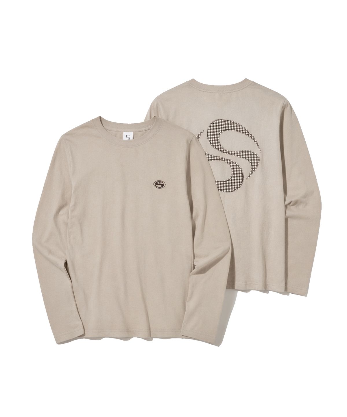 소라노(SORANO) SORANO Gingham Patch L/S Tee [2color]
