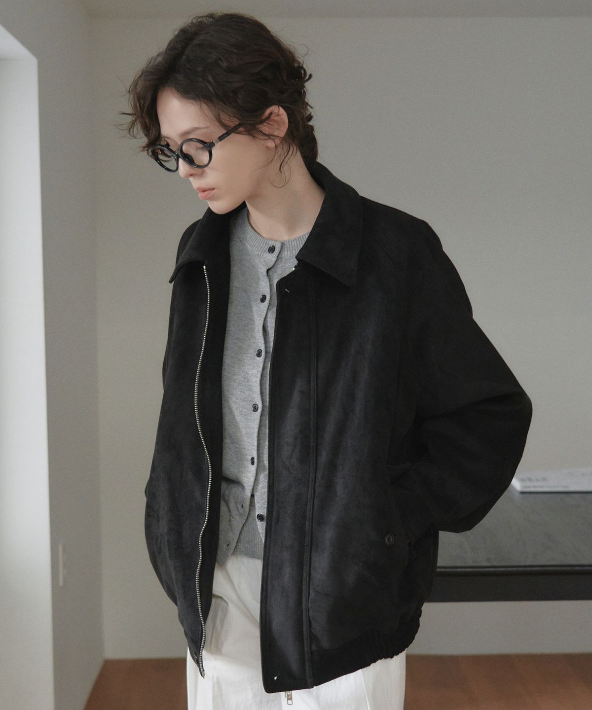 엘리오티(ELLIOTI) Irene Suede Blouson Jacket_2Color