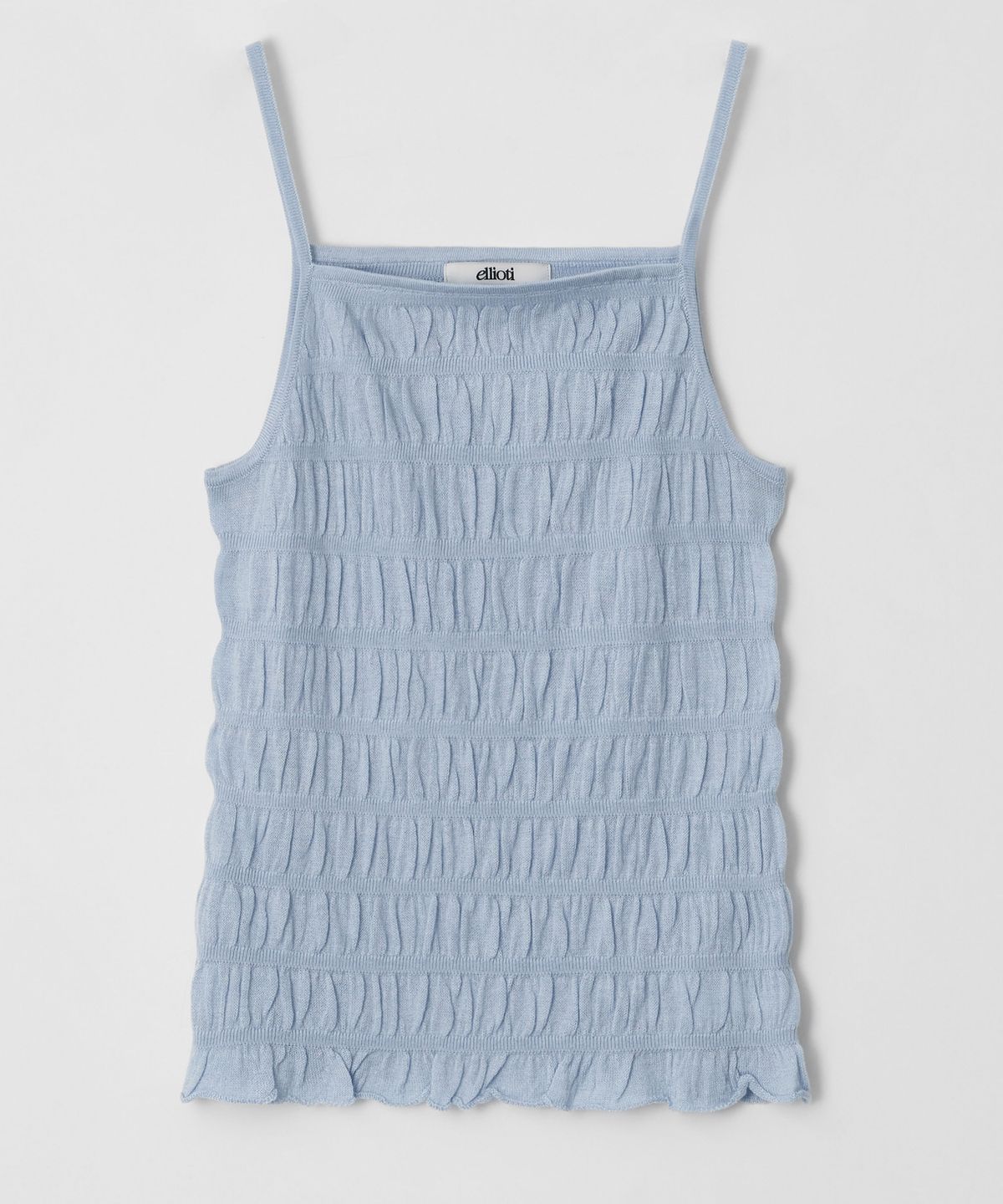 엘리오티(ELLIOTI) Nella Shirring Knit Cami Top_3Color