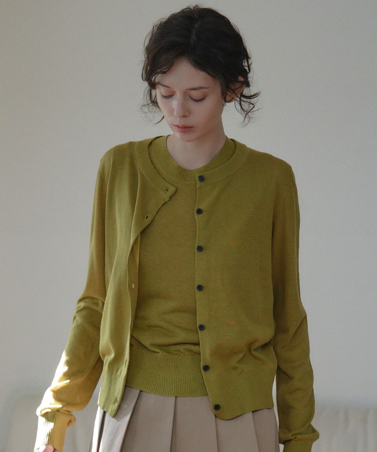 엘리오티(ELLIOTI) Arven Button Knit Cardigan_4Color