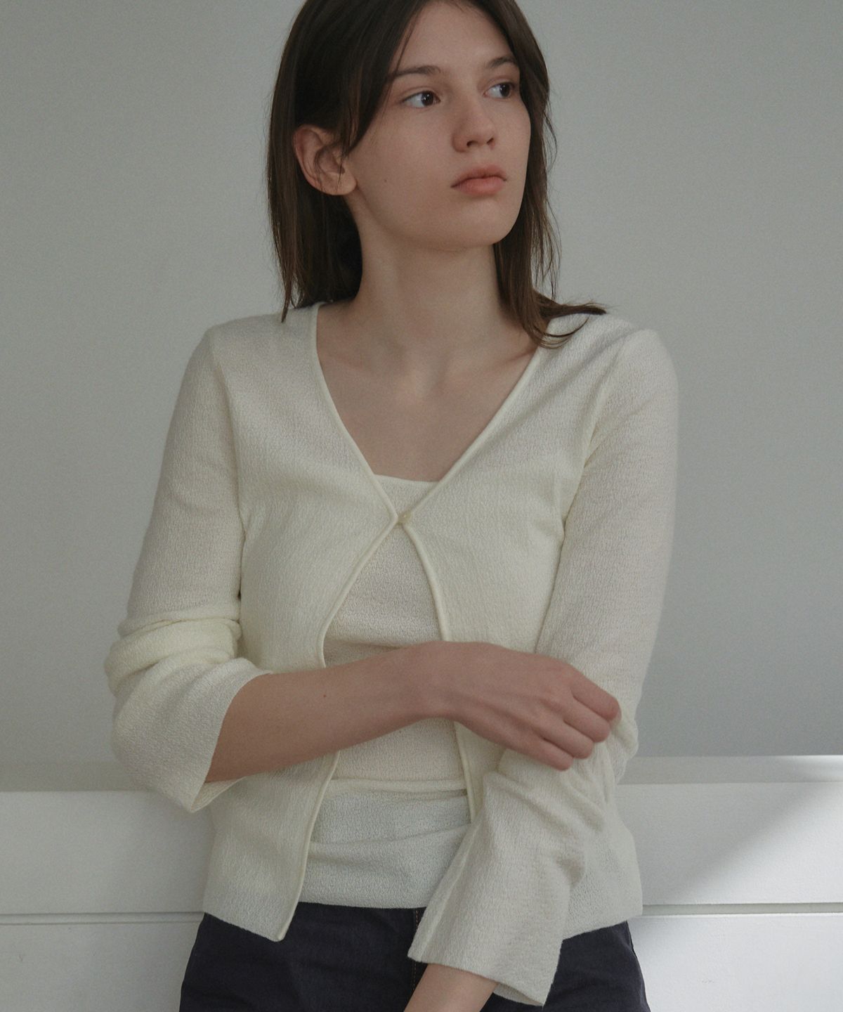엘리오티(ELLIOTI) Elin One-Button Cardigan_4Color
