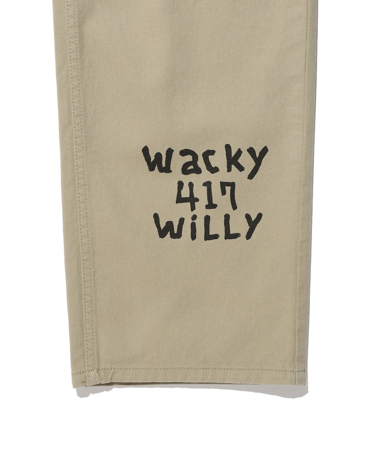 와키윌리(WACKY WILLY) 스트레이트 그래픽 데님 팬츠 베이지