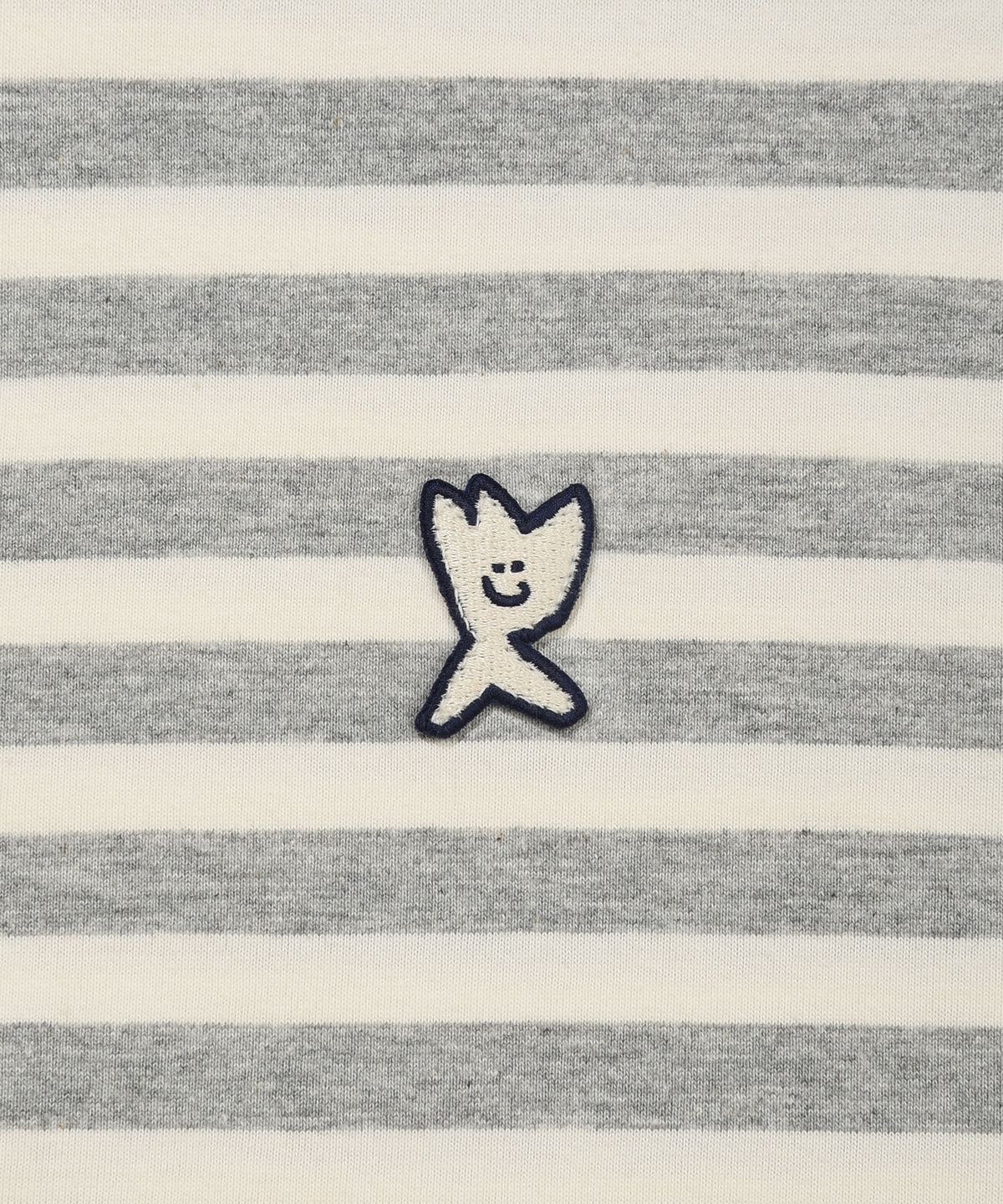 와키윌리(WACKY WILLY) 베이직 스트라이프 반팔티셔츠 그레이