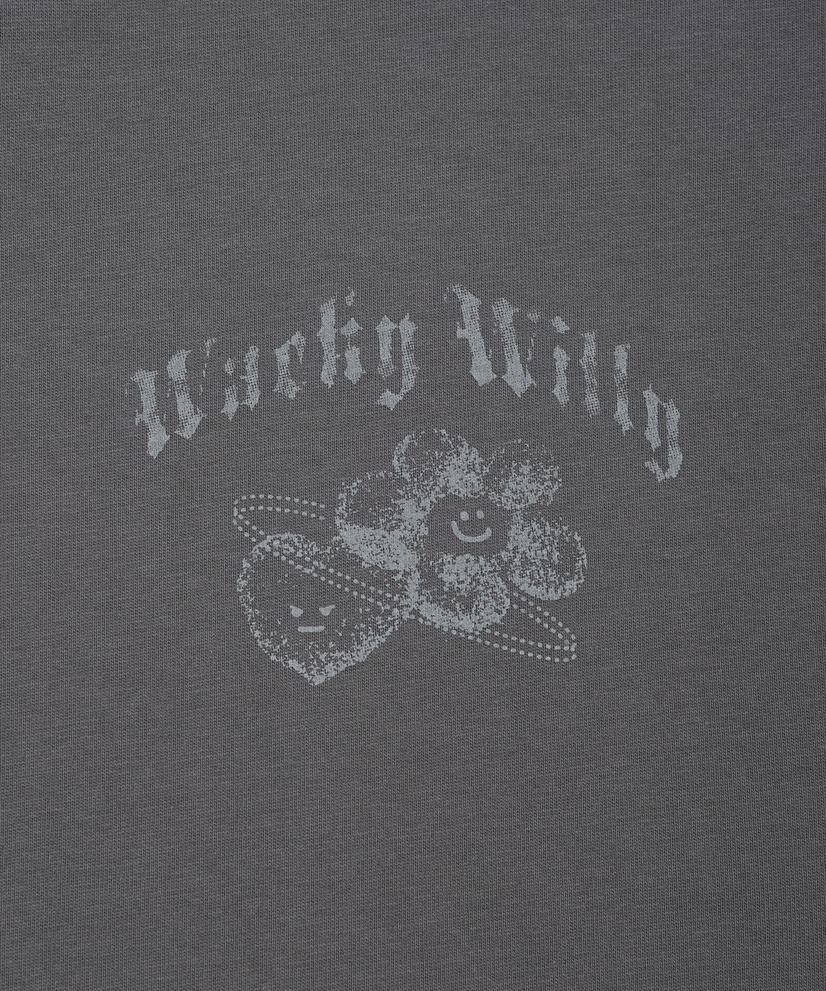 와키윌리(WACKY WILLY) 우먼스 그래픽 롱슬리브 차콜