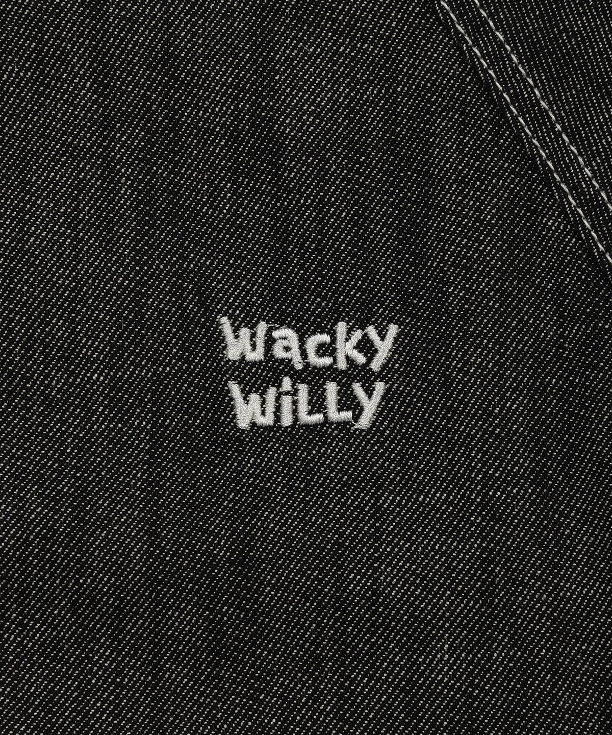 와키윌리(WACKY WILLY) 데님 풀집업 점퍼 블랙