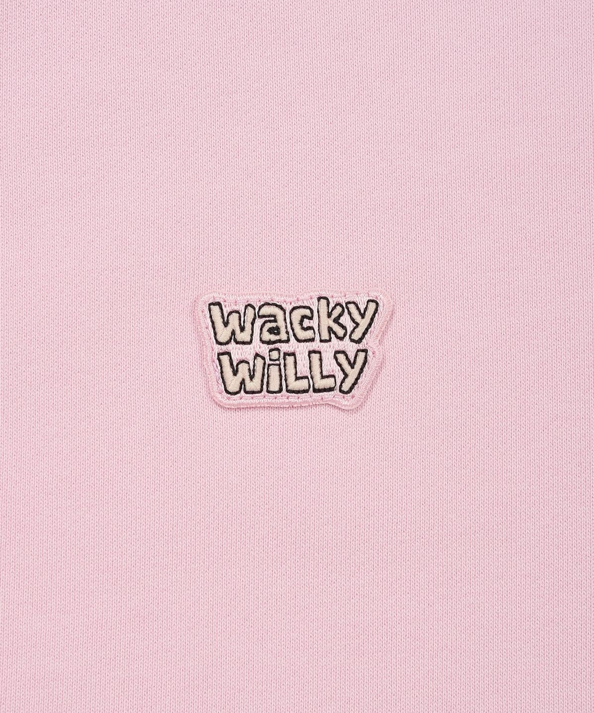 와키윌리(WACKY WILLY) 더블 와펜 로고 후드집업 핑크
