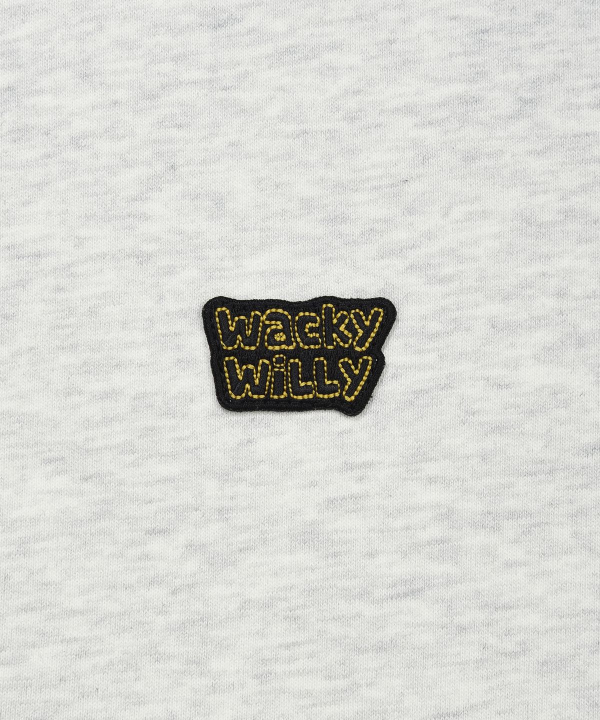 와키윌리(WACKY WILLY) 더블 와펜 로고 후드집업 라이트 그레이