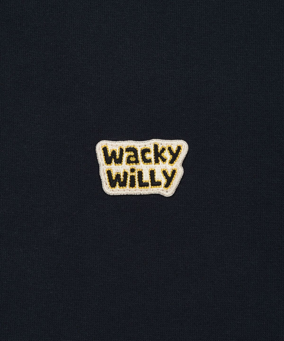 와키윌리(WACKY WILLY) 더블 와펜 로고 후드집업 네이비