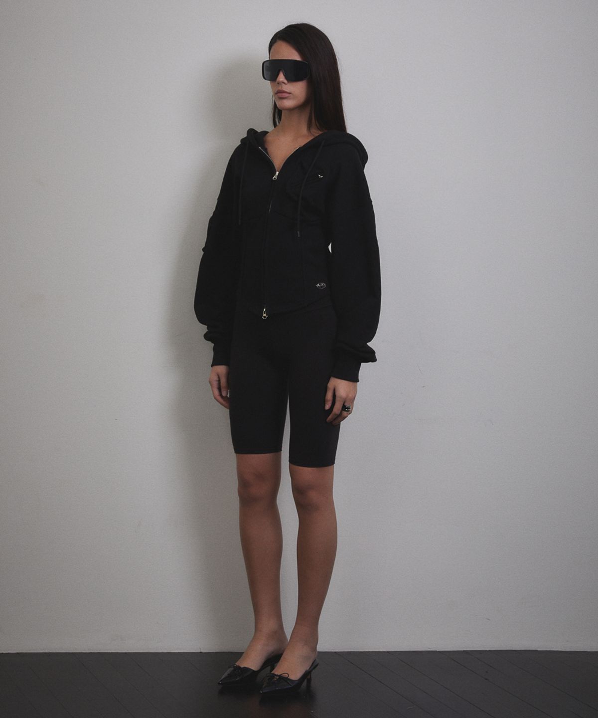 분트(VOONT) Jenny Corset Hood Zip-up (BLACK)
