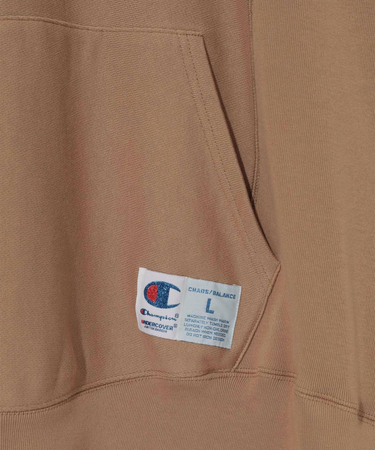 챔피온(CHAMPION) 챔피온 X 언더커버 리버스위브 후드 티셔츠 Beige