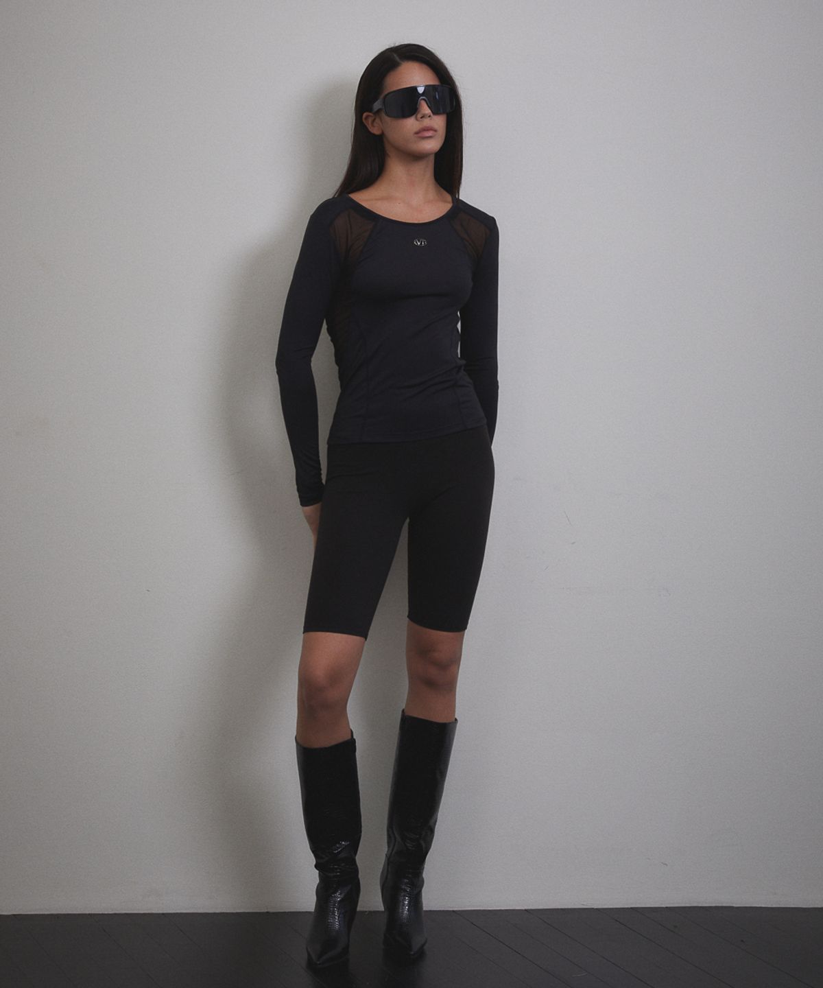 분트(VOONT) See-through Stitch Long Sleeve (BLACK)