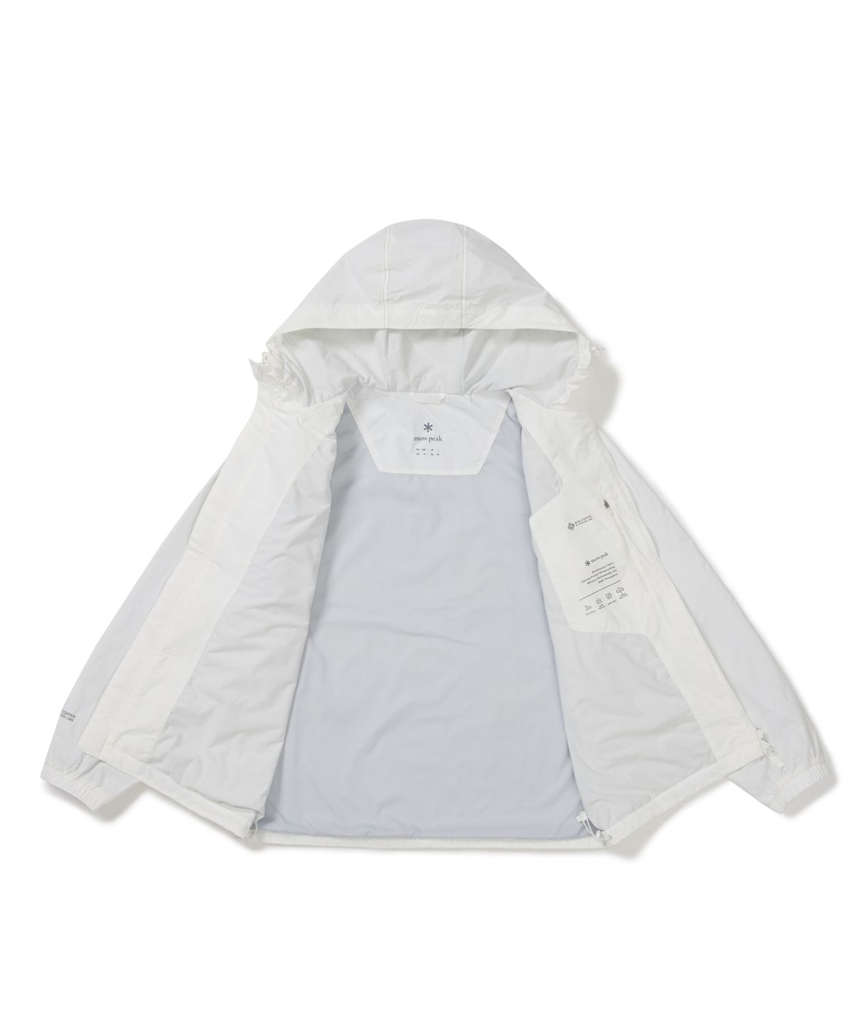 스노우피크 어패럴(SNOWPEAK APPAREL) 경량 타슬란 윈드스토퍼 후드 바람막이 (S26SMPJK02) Off White