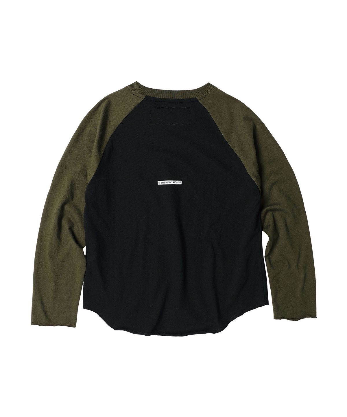 더바이닐하우스(THEVINYLHOUSE) COWBOY PICTOGRAM RAGLAN LS TEE KHAKI